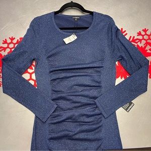 Express Long Sleeve Dress NWT body con ruched